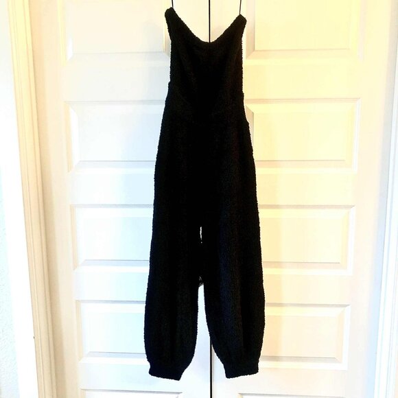 NWOT FREE PEOPLE BEACH Claire Teddy Plush Strapless One-Piece Jumpsuit Black XS - Picture 4 of 8